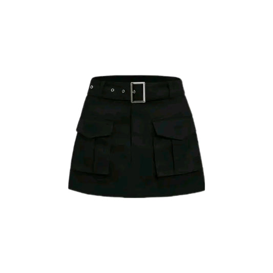 Belted Cargo Skirt